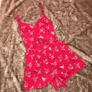 Hollister Red Cut-Out Romper